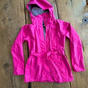 NORTH FACE Bright Pink Hooded Rain Jacket